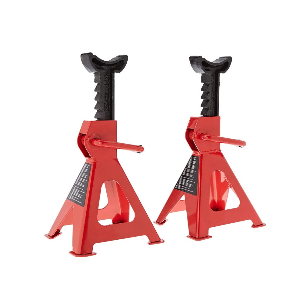 Pair of steel axle jack stands