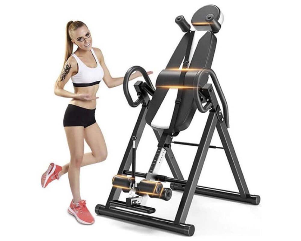 Inversion table ankle holders