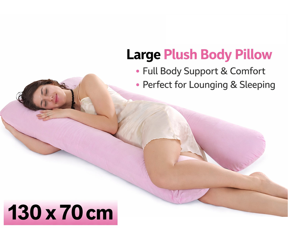 Pregnancy Pillow U-Shaped – Full Body Maternity Pillow with Washable Cotton Cover