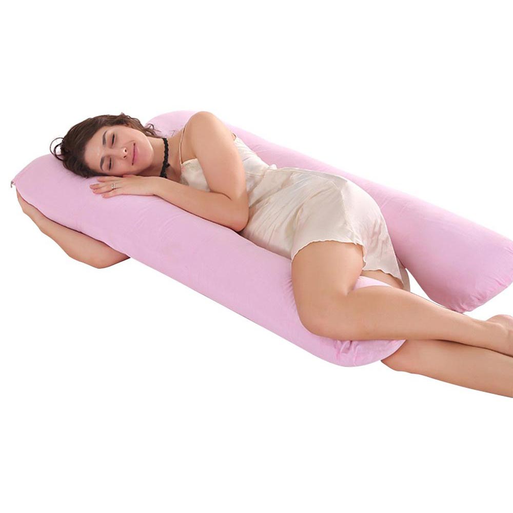 Pregnancy Pillow U-Shaped – Full Body Maternity Pillow with Washable Cotton Cover