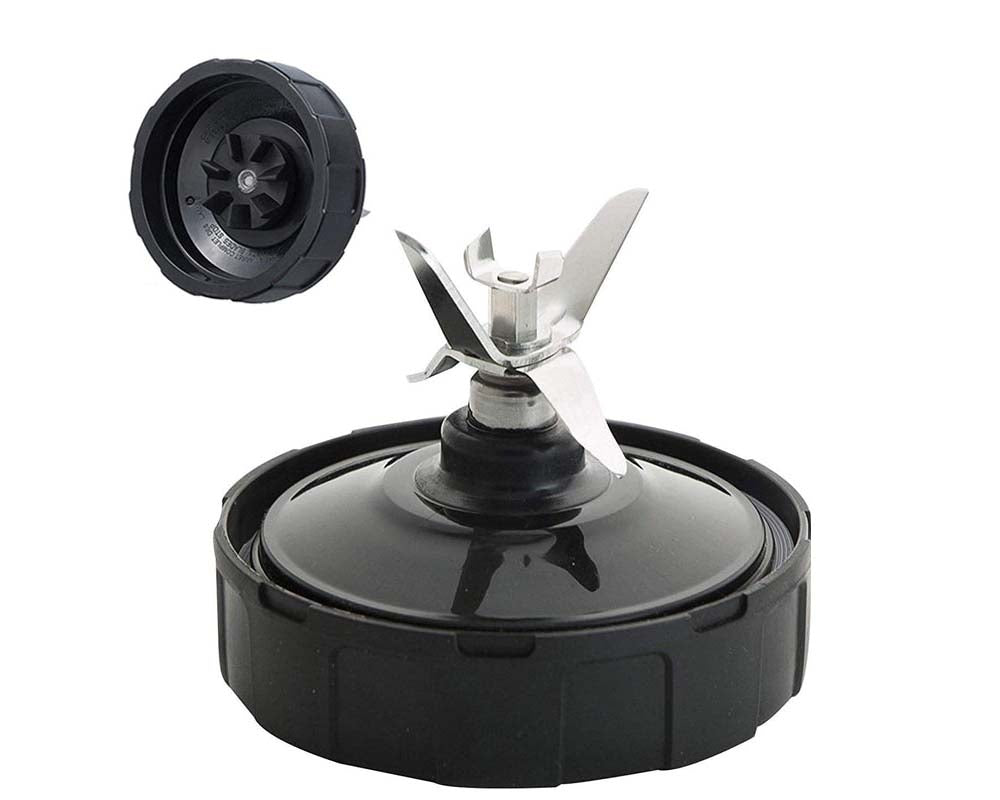 Silver and black blender blade