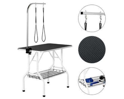 Grooming table metal frame