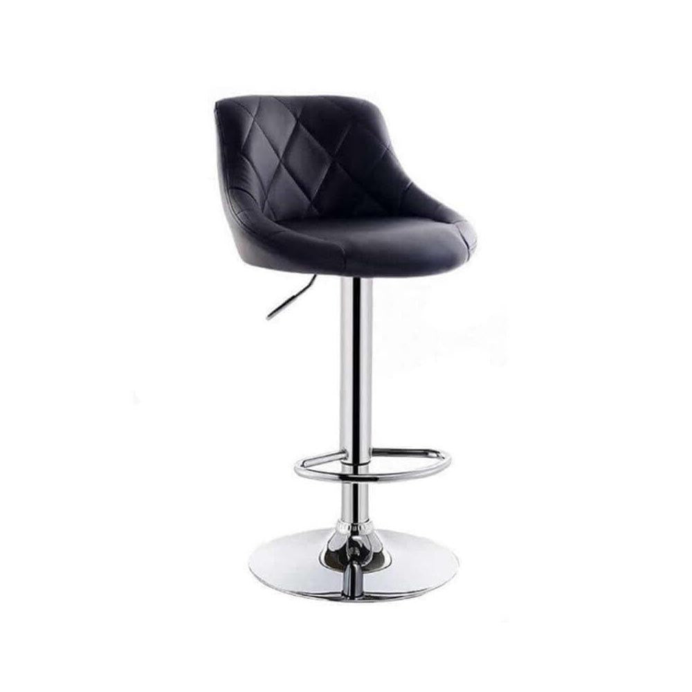 Black bar stool with PU leather