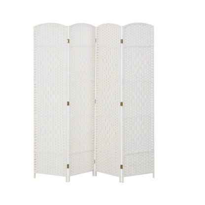 4 panel room divider white