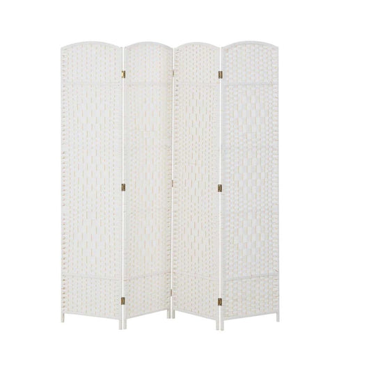 4 panel room divider white