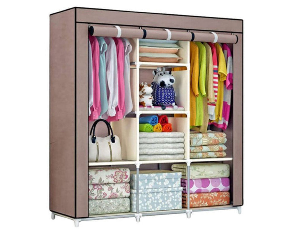 Portable Cloth Wardrobe – Fabric Closet Storage Organizer for Bedroom