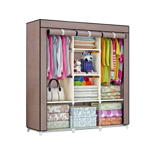 Portable Cloth Wardrobe – Fabric Closet Storage Organizer for Bedroom