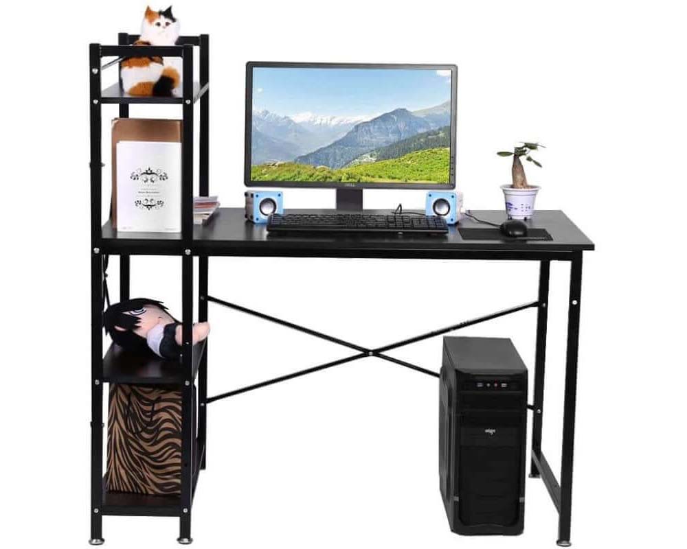 Computer Desk with Bookshelf