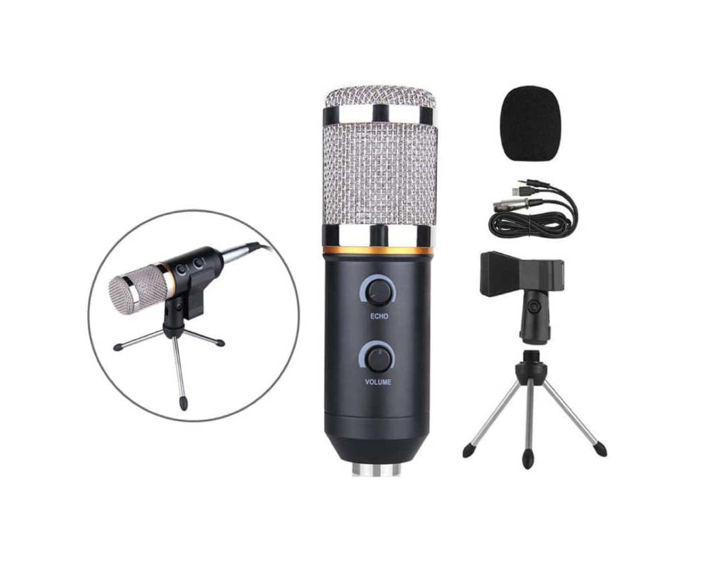 Microphone stand with adjustable height