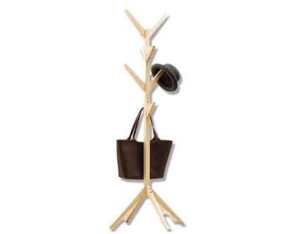 Coat rack showing protective end caps