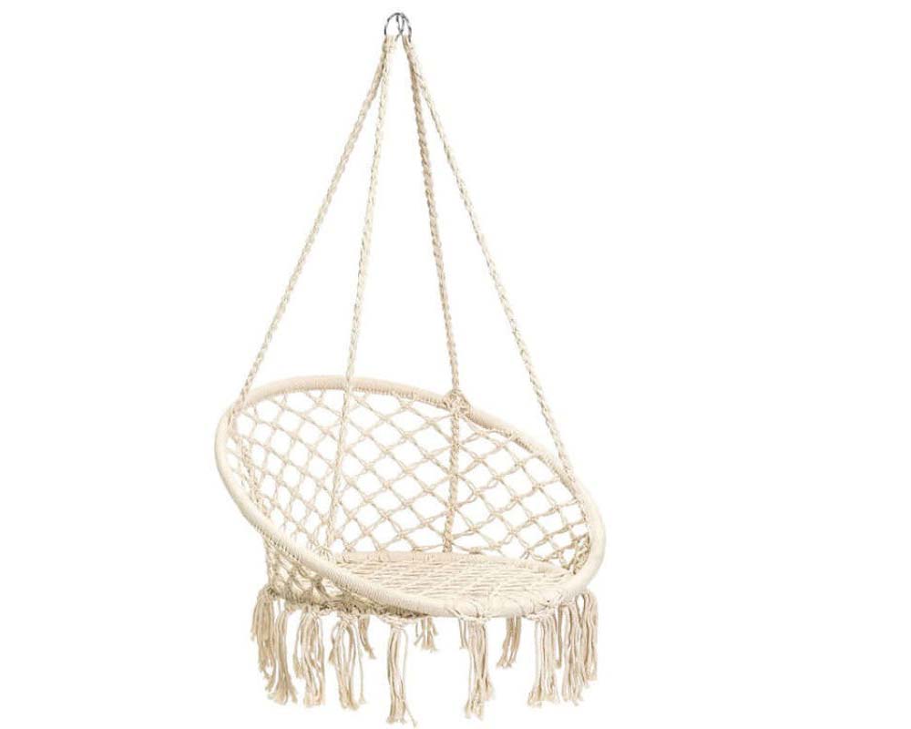 Handwoven cotton chair
