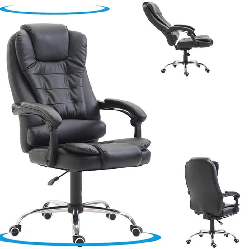 Black executive leather office chair
