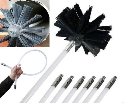 Flexible rods for flue cleaning