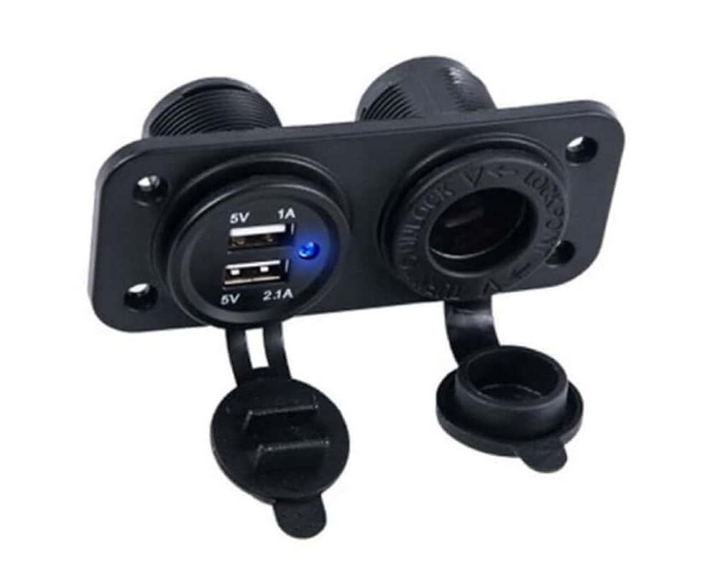 car USB charger front view