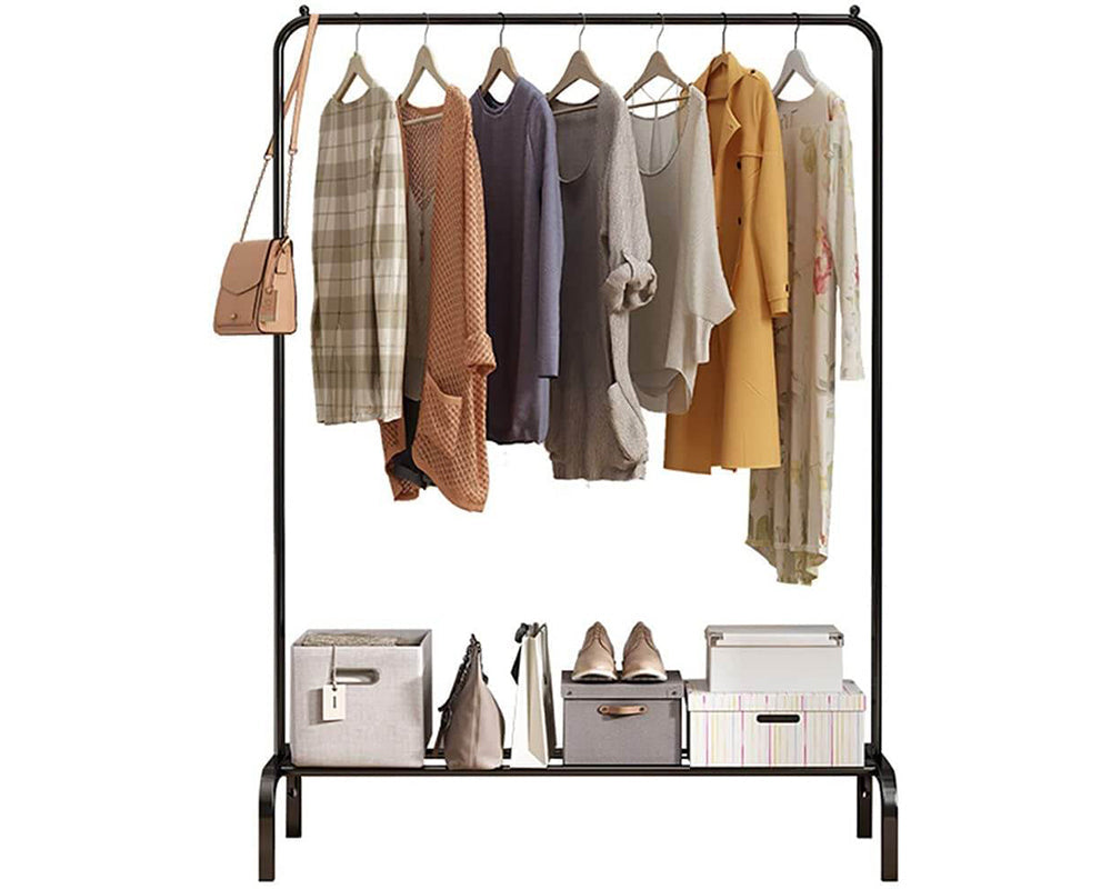 Clothes rail closeup joints