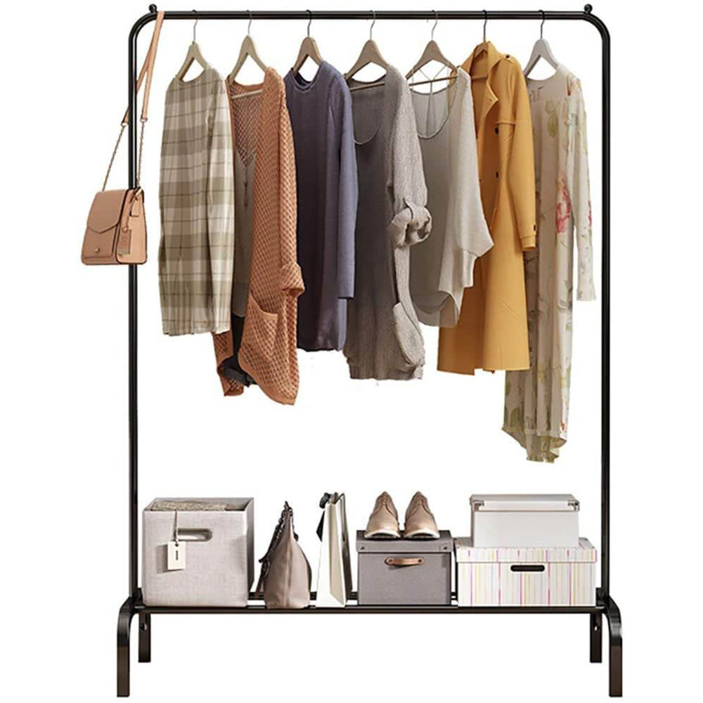 Metal clothes rail full view
