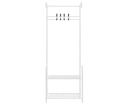 White coat rack empty