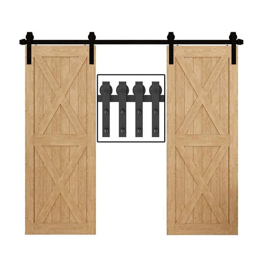 single track bypass barn door kit