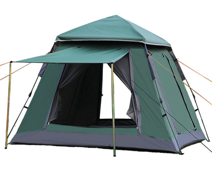 Outdoor tent in natural setting