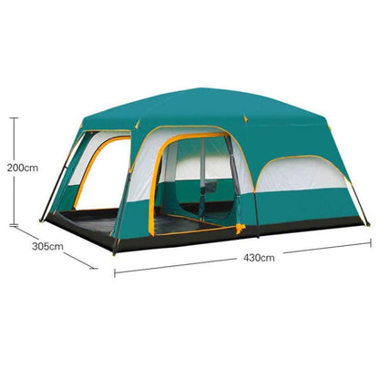 Large 10 person camping tent green