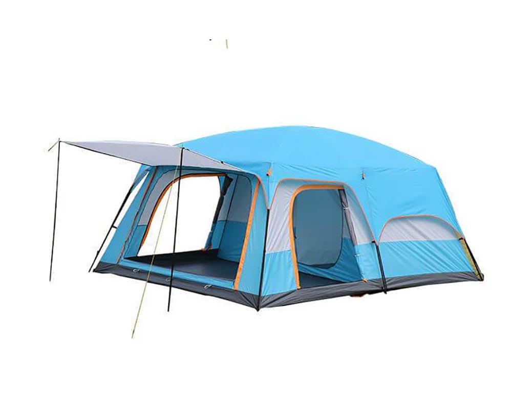 Comfortable camping tent interior