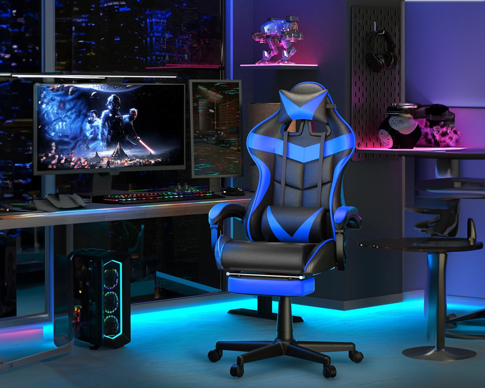 Gaming chair with pedal
