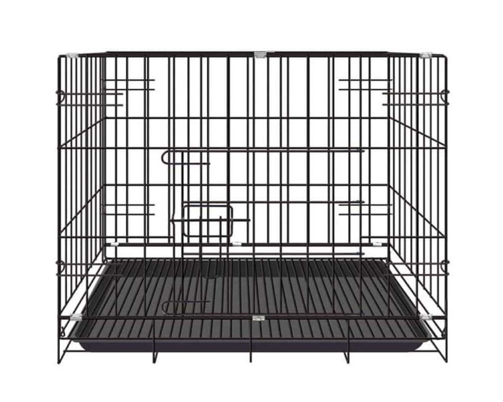 Folded dog cage