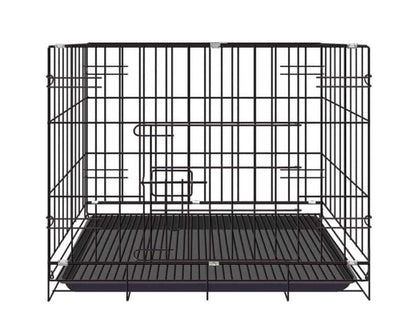 Folded dog cage