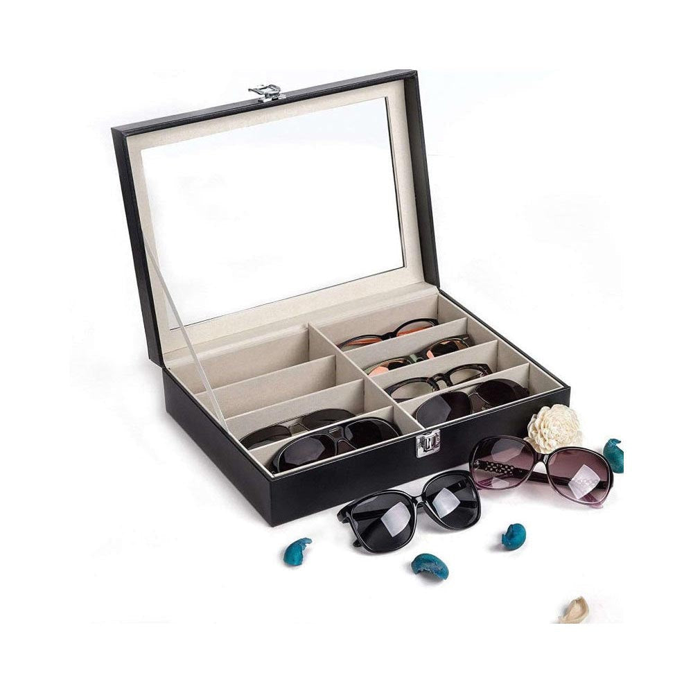 leather sunglasses organizer closed