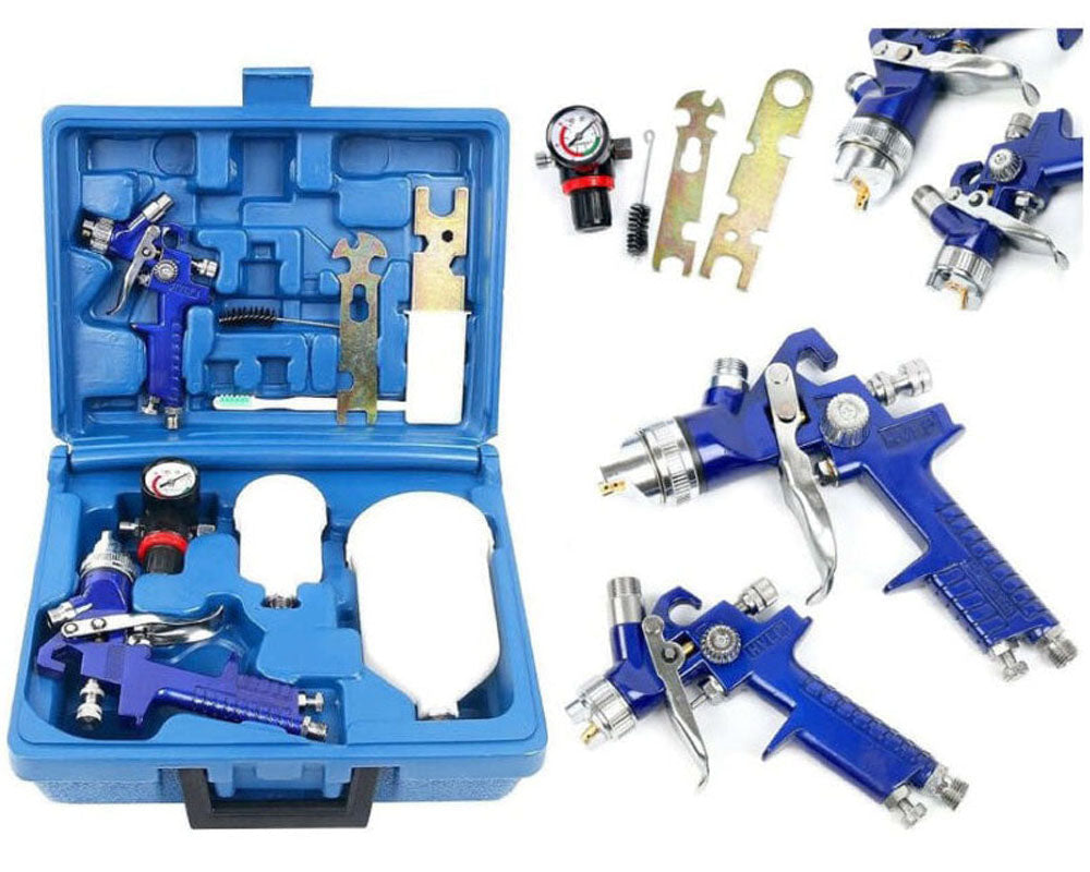HVLP spray gun with brush
