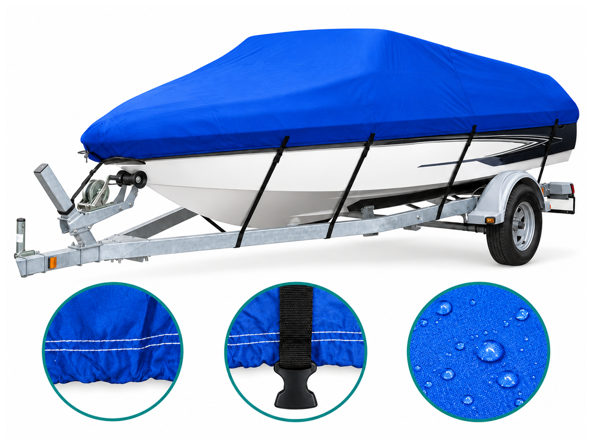 Boat Cover Heavy Duty 600D Waterproof UV Resistant 20 to 22FT