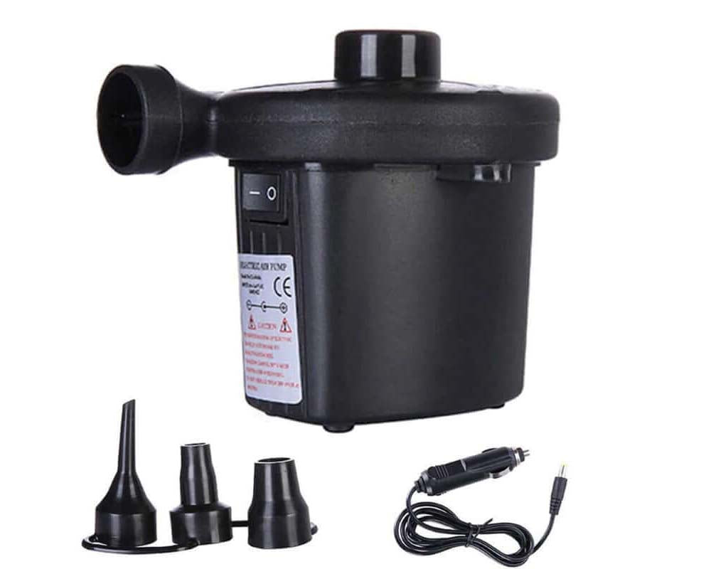 Electric pump for camping gear