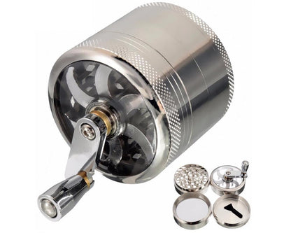 Herb grinder open showing chambers