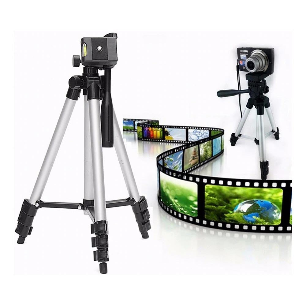 Portable camera tripod silver
