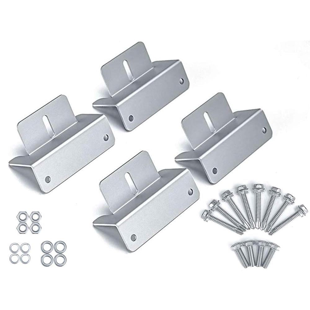 Solar Panel Mount Kit - Z Bracket For Rv/Roof Z Bracket For Rv/Roof Solar Panel Mounting Kit 4 Pcs