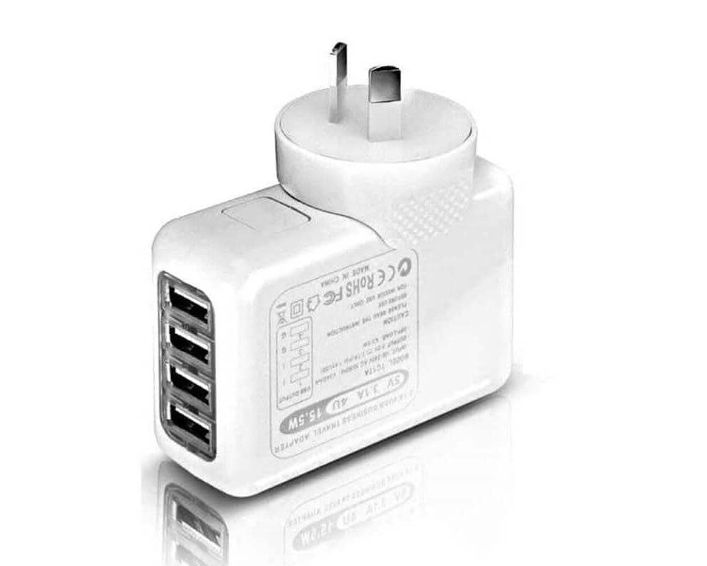 Compact white USB wall charger