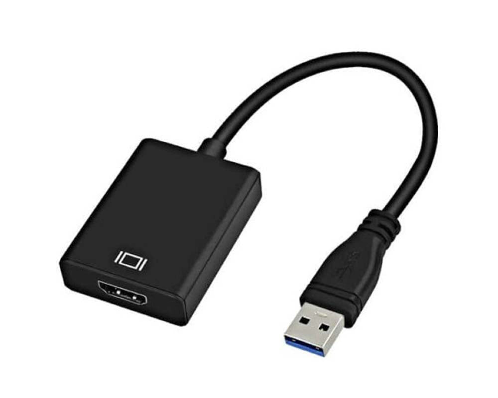 USB to HDMI converter connected to PC