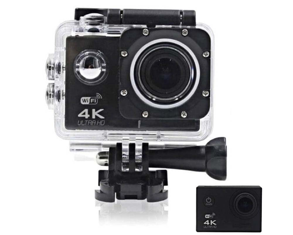 Camera with wide angle lens
