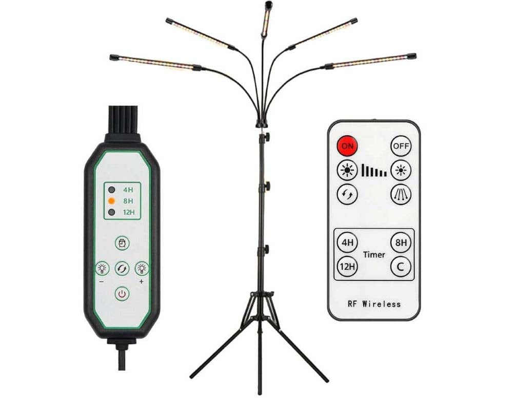 grow light with adjustable stand