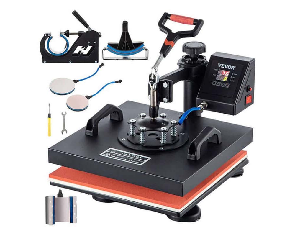 Heat press with removable pads