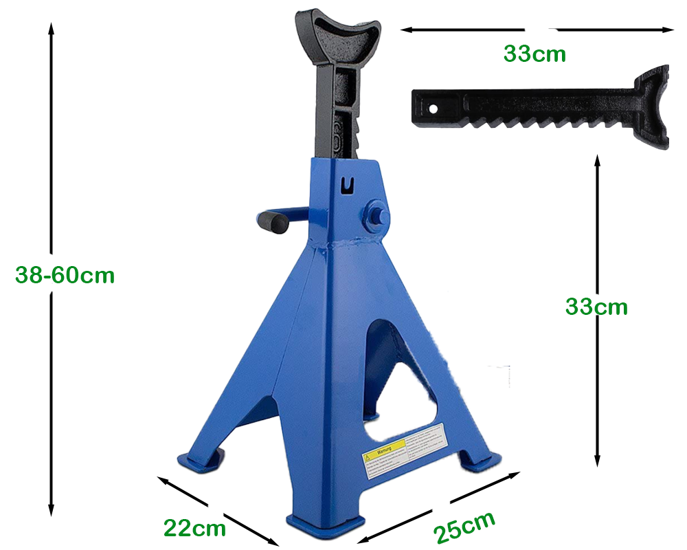Stamped steel jack stands