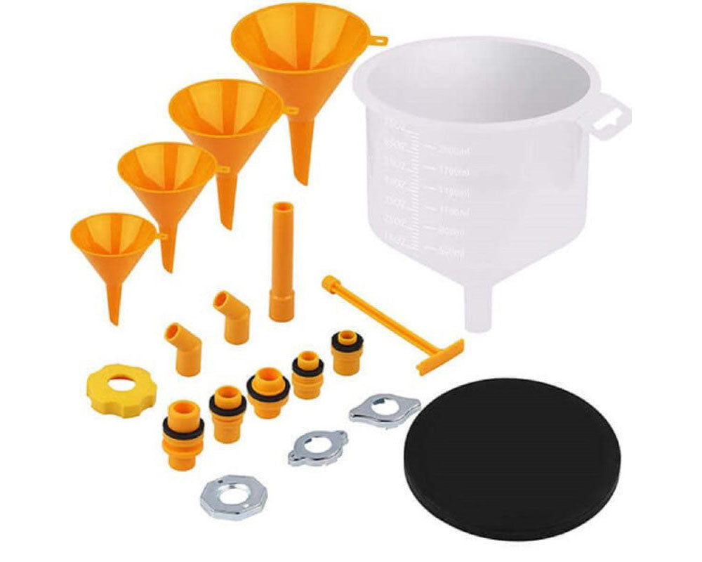 Radiator funnel kit components