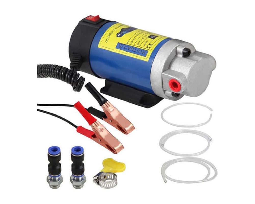 Pump connected to battery clips
