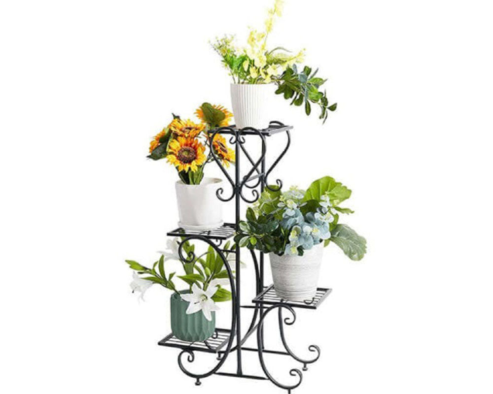 Decorative plant display rack