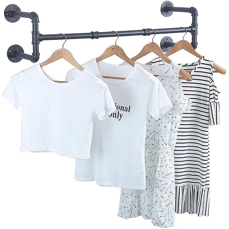 pipe wall mounted garment rack
