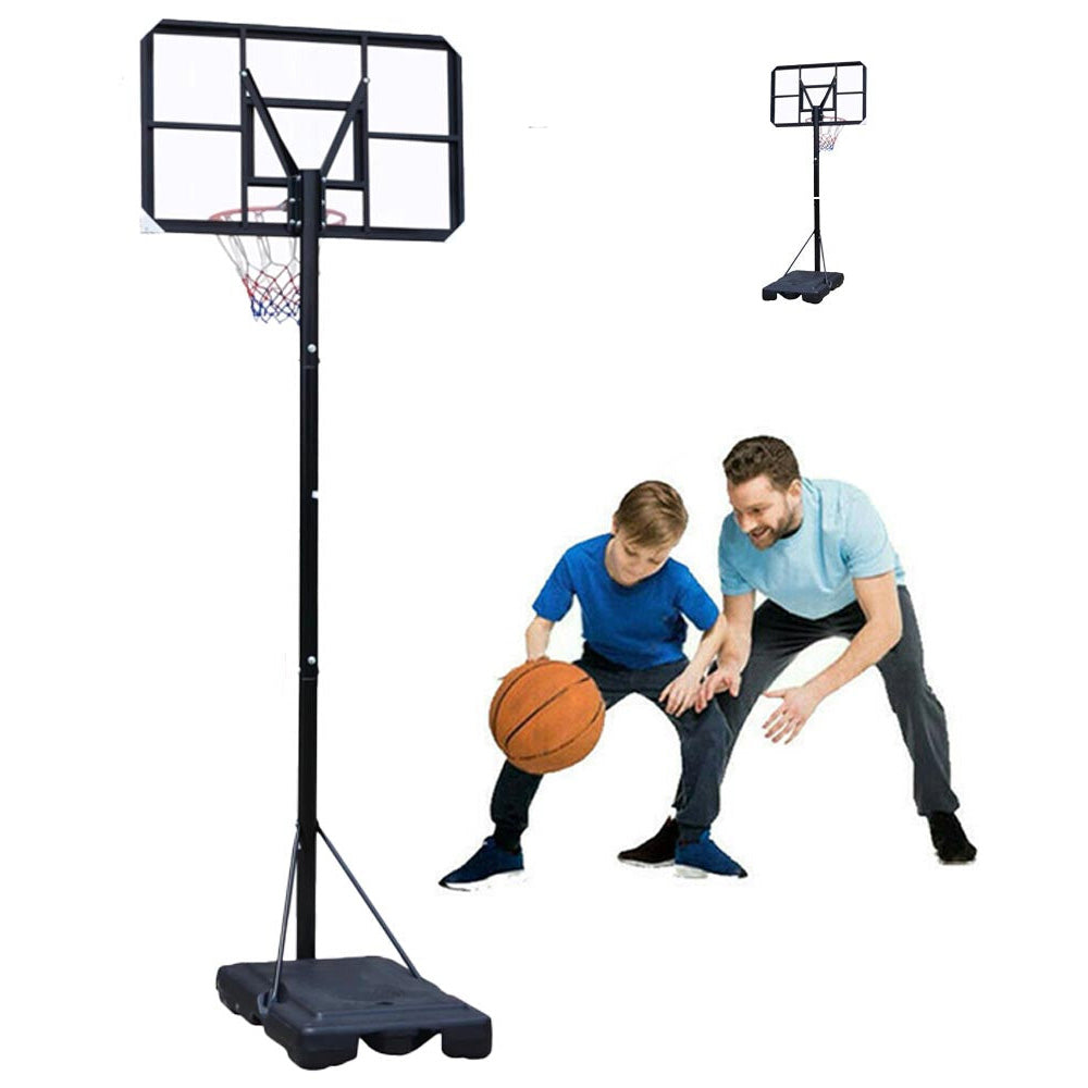 Adjustable basketball hoop