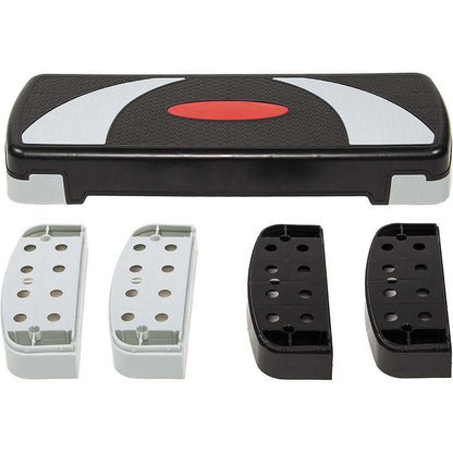 Adjustable aerobic stepper platform