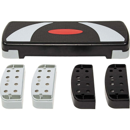 Adjustable aerobic stepper platform