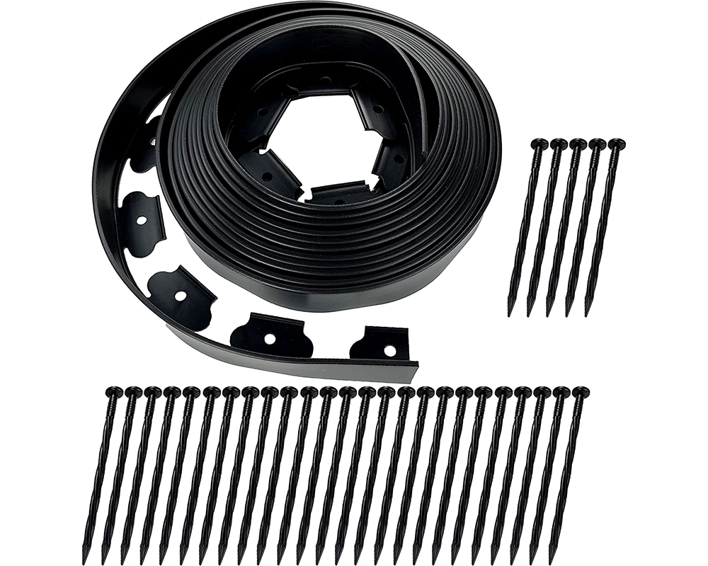 Durable plastic lawn edging