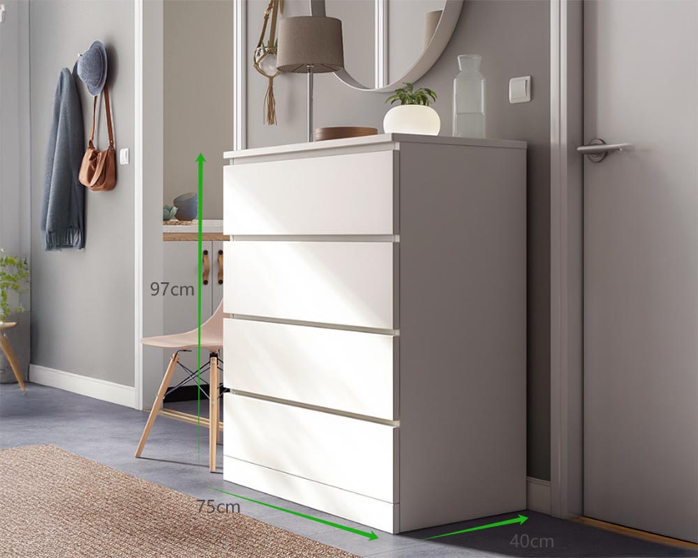 Chest of Drawers Tallboy 4 Drawers Tall Boy